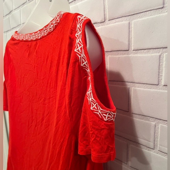 LIZ CLAIBORNE women short sleeve could shoulder top/size L - Picture 7 of 9